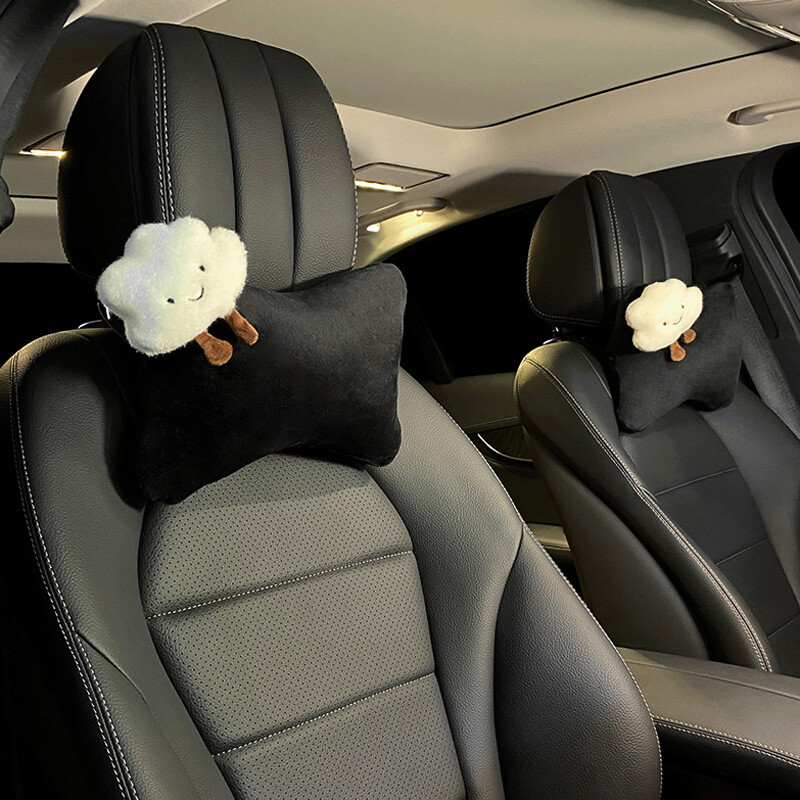 Slatki crtići u obliku oblaka Dodaci za unutrašnjost automobila Mekani plišani automobilski jastuk za vrat Naslon za glavu vozila Jastuk za sjedalo u obliku kosti