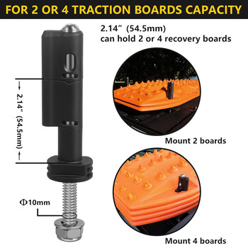 Σετ ακίδων ασφαλείας 4 τμχ για MaxTrax MKII Recovery/Traction Boards που κλειδώνουν, αντικλεπτικά, για MaxTrax