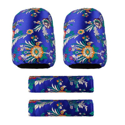 2 para starokineskog stila cvjetnog jastuka za naslon za glavu + komplet presvlaka za pojas automobila