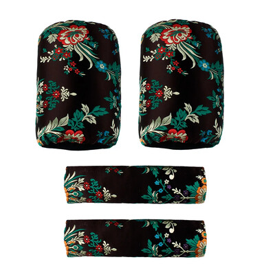 2 para starokineskog stila cvjetnog jastuka za naslon za glavu + komplet presvlaka za pojas automobila