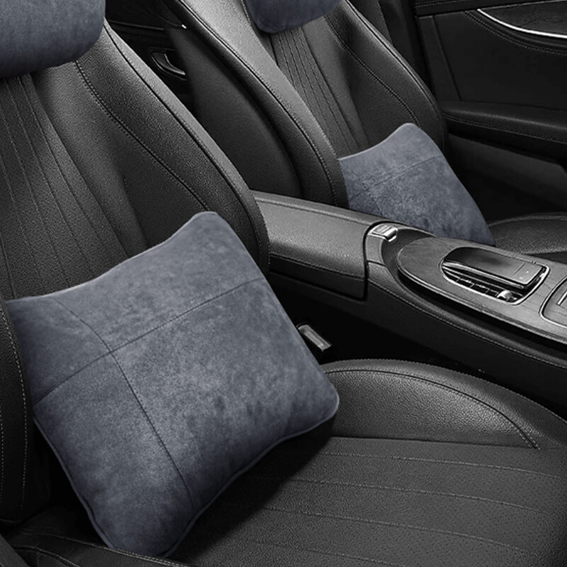 Automobilski lumbalni jastuk Potpora za struk Lumbalni jastuk Naslon za leđa od antilop tkanine Lumbalni jastuk za automobil Udoban jastuk za vrat Auto pribor