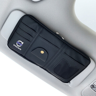 Automobilska torba za pohranu štitnika od sunca Kožna višenamjenska naočala Torba za pohranu telefona za Volvo S60 S90 XC40 XC60 V90 S40 S80L Dodaci