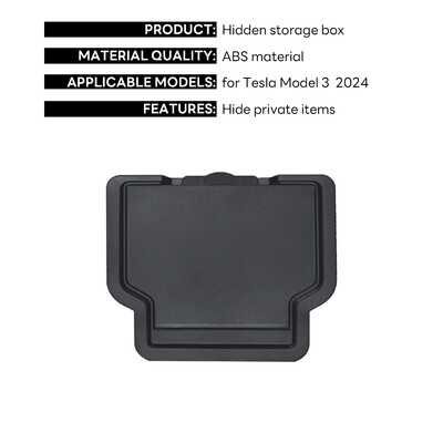 Pentru Tesla Model 3 Highland 2024 Cotieră Cutie de depozitare magnetică ascunsă Accesorii pentru interiorul mașinii ABS Gadget-uri Carcasă organizatoare