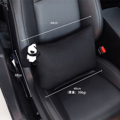 Slatka crtana lutka Panda Ice Silk Dodaci za unutrašnjost automobila Sjedalo Naslon za glavu Jastuk za vrat Potpora Univerzalna navlaka za auto sigurnosni pojas