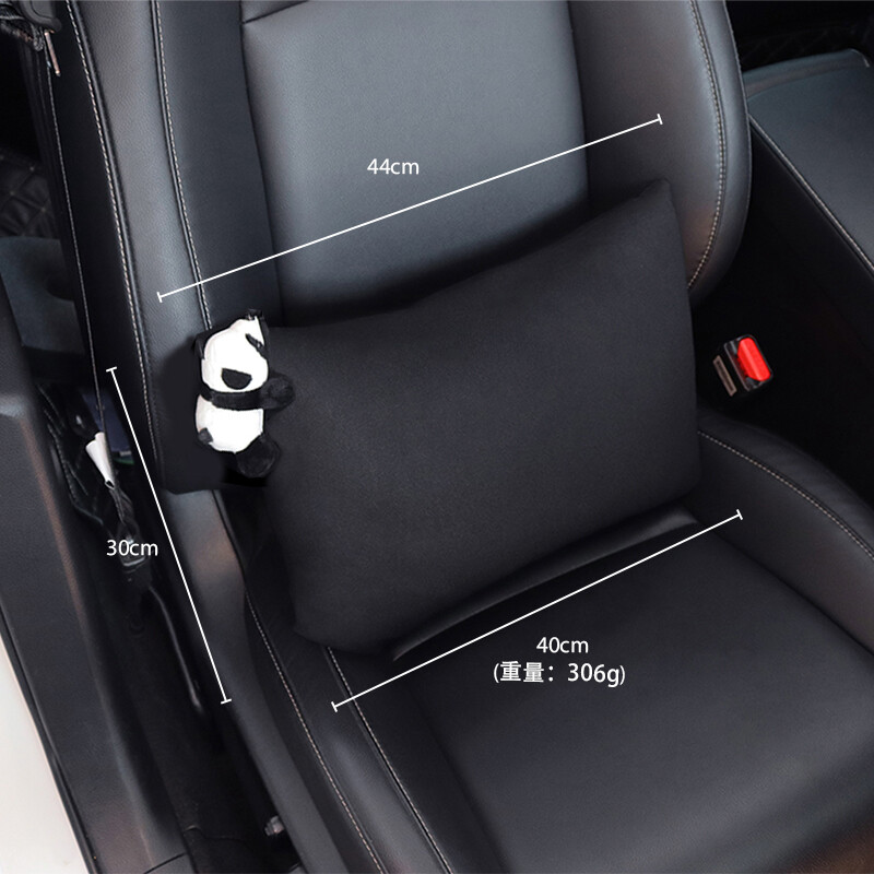 Slatka crtana lutka Panda Ice Silk Dodaci za unutrašnjost automobila Sjedalo Naslon za glavu Jastuk za vrat Potpora Univerzalna navlaka za auto sigurnosni pojas