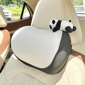 1 бр. Сладка панда Облегалка за глава за кола Възглавница за врата Карикатура Дизайн Облегалка за глава за кола Прости сладки интериорни аксесоари Творчески подарък за момичета