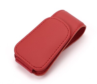 Suport pentru ochelari de soare pentru parasolar de mașină, suport de fixare pentru ochelari de vedere din piele, suport magnetic pentru ochelari și clemă pentru card de bilet