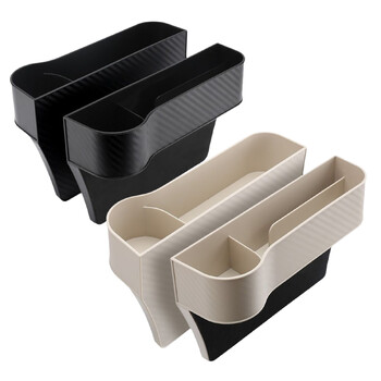 Car Seat Gap Filler Organizer Box Αυτοκίνητο μπροστινό κάθισμα Στήριγμα αποθήκευσης ABS Auto Seat Crevice Slit Organizers Box Universal Car Interior