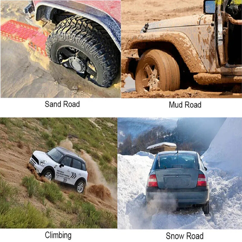 Super-Tough de înaltă rezistență PP 104cm Accesorii pentru mașină off-road Plăci de tracțiune Recuperare șine 4x4 Instrument de salvare de urgență Zăpadă Nisip Noroi