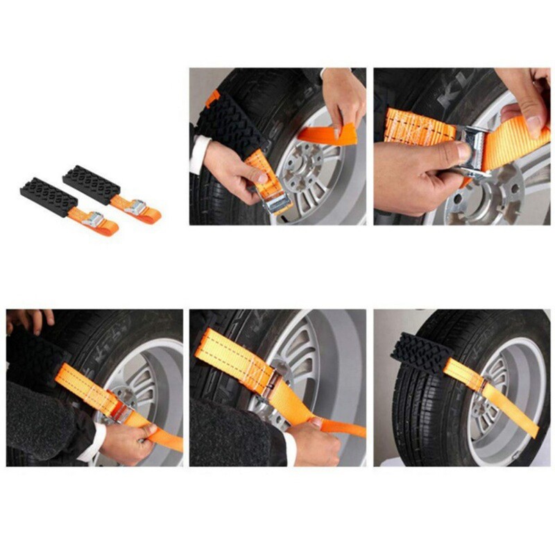 Daska za bijeg iz automobila, otporna na klizanje, neravna površina, fleksibilna traka, jaka vučna sila, brzo zatezanje, prijenosna za vozilo, 1 traka