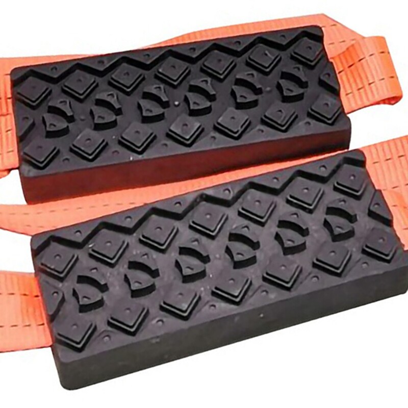 Daska za bijeg iz automobila, otporna na klizanje, neravna površina, fleksibilna traka, jaka vučna sila, brzo zatezanje, prijenosna za vozilo, 1 traka