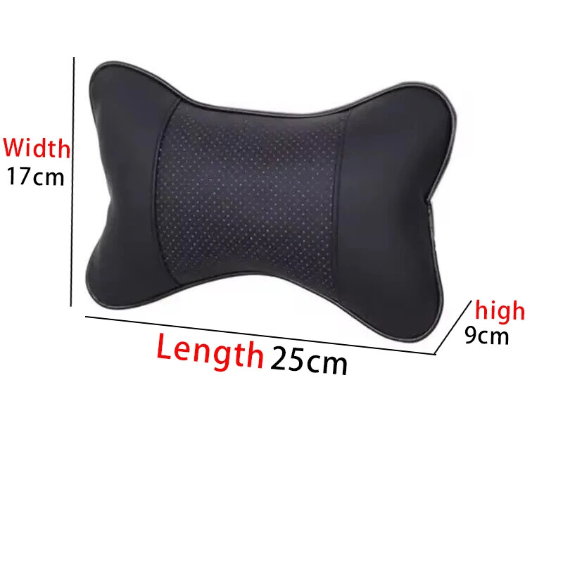 Automobilski jastuci za vrat s obje strane Pu koža Pakiranje od 1 komada Naslon za glavu za ublažavanje bolova u glavi Univerzalni jastuk za automobile ispunjen vlaknima