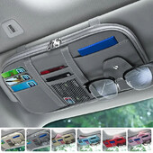 Prijenosna torba za pohranu od PU kože Krov automobila Organizator s patentnim zatvaračem s više džepova Mrežasta torba Torbica za kartice s olovkom Dodaci za automobil Naprava za interijer