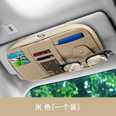 Prijenosna torba za pohranu od PU kože Krov automobila Organizator s patentnim zatvaračem s više džepova Mrežasta torba Torbica za kartice s olovkom Dodaci za automobil Naprava za interijer