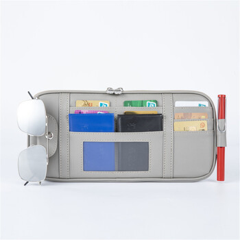 Car Styling Shade Storage Bag Multifunction Car Visor Organizer Τηλέφωνο Θήκη για γυαλιά ηλίου Θήκη κάρτας Θήκη αποθήκευσης εισιτηρίων