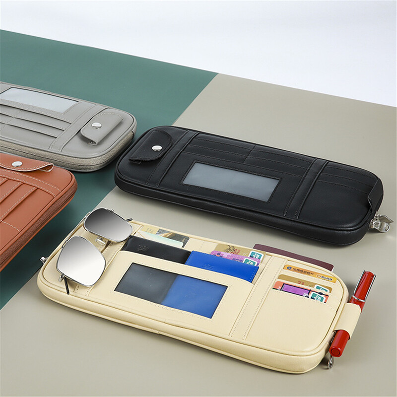 Torba za pohranu suncobrana za automobil Višenamjenski organizator za vizir za automobil Torbica za telefon Držač za sunčane naočale Držač za kartice Držač za pohranu ulaznica