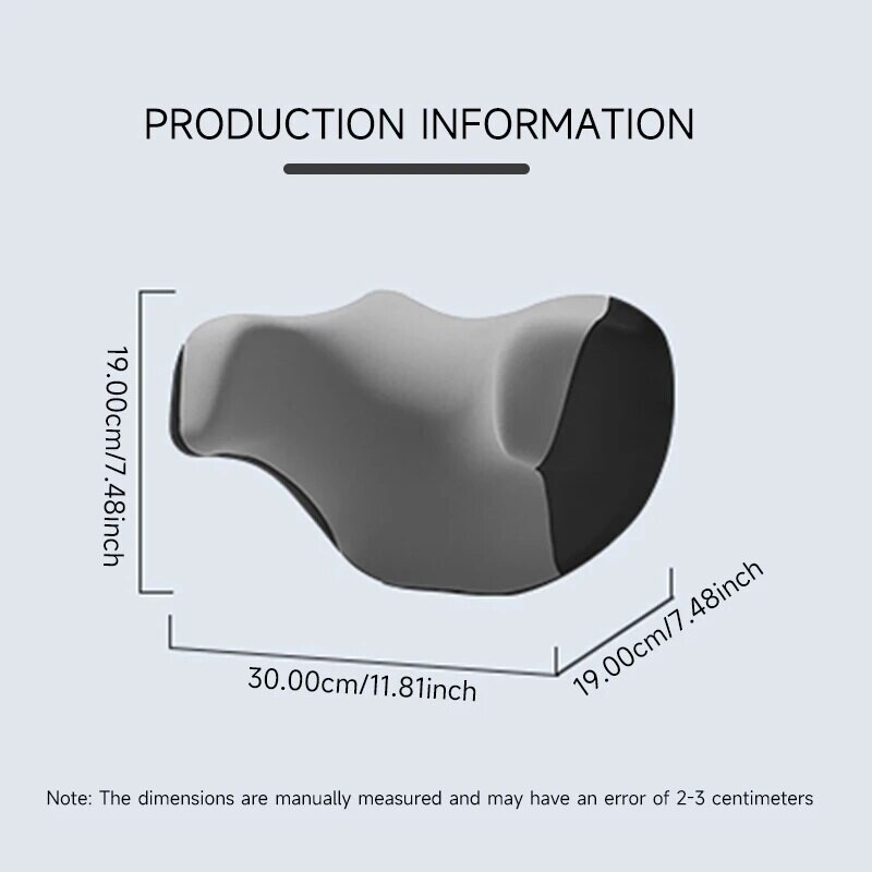 1 PC Tetiera pentru cap în formă de U pentru mașină, fără pernă strâmbă pentru gât Accesorii pentru mașină, somn de călătorie, pernă pentru gât din bumbac cu memorie în formă de U