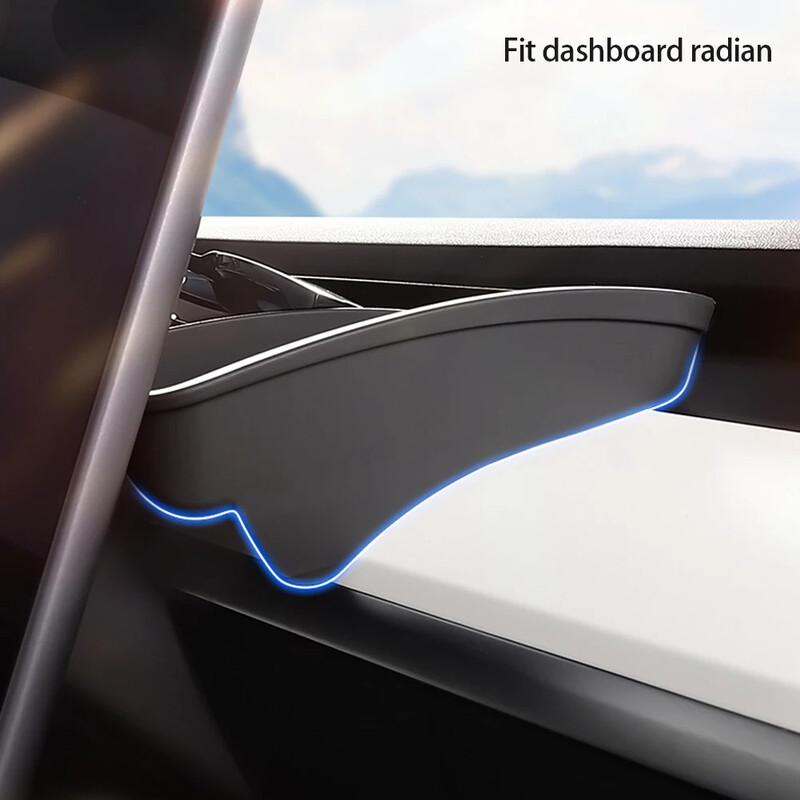 Prikladna kutija za organizatore za automobil Neklizajuća maramica zaslona središnje konzole Skrivena ETC kutija za pohranu Dodaci za Tesla Model 3 Model Y