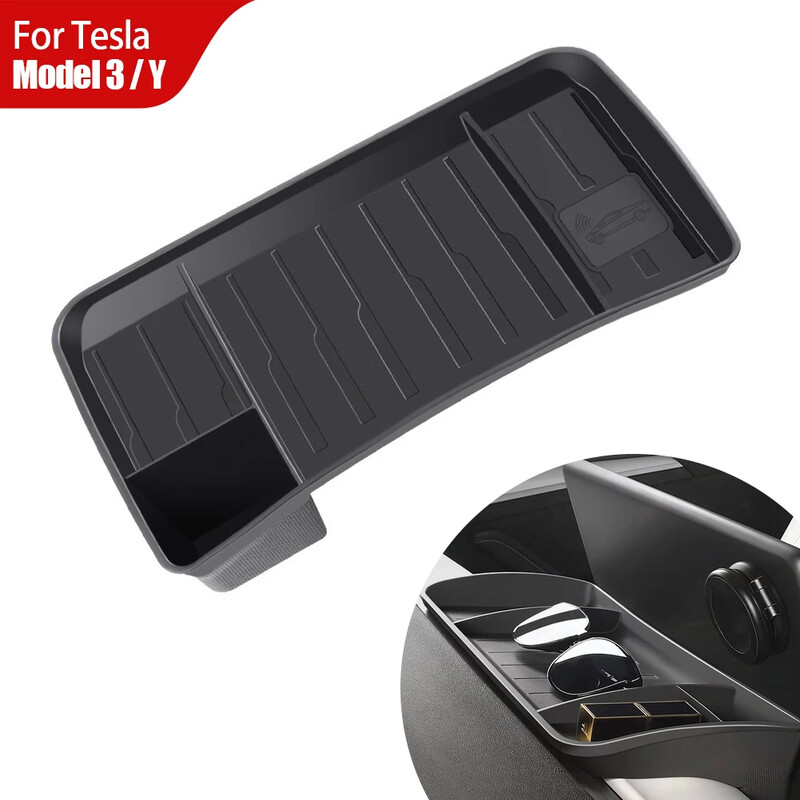 Prikladna kutija za organizatore za automobil Neklizajuća maramica zaslona središnje konzole Skrivena ETC kutija za pohranu Dodaci za Tesla Model 3 Model Y