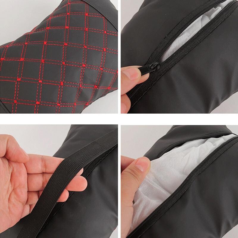 PU kožni pleteni jastuci za automobile Naslon za glavu Naslon za vrat Jastuk za potporu Dodaci za sjedala Automatski crni sigurnosni jastuk Univerzalni dekor