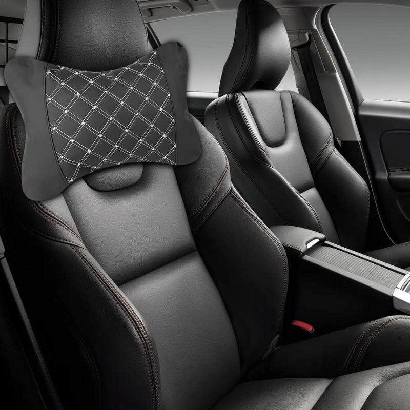 PU kožni pleteni jastuci za automobile Naslon za glavu Naslon za vrat Jastuk za potporu Dodaci za sjedala Automatski crni sigurnosni jastuk Univerzalni dekor