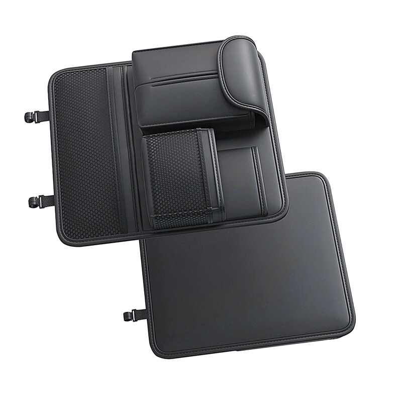 Geantă de depozitare pentru spate a scaunului auto Cutie de depozitare din piele multifuncțională Geantă de depozitare a mașinii cu cutii de șervețele Amenajare Aranjarea interiorului mașinii