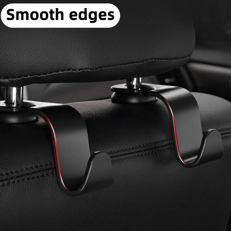 Scaun cu cârlig ascuns multifuncțional, interior creativ al mașinii, accesorii auto, spătar, mașină de actualizare a texturii din fibră de carbon