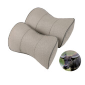 Jastuk za automobil od prave kože od 2 komada, prozračni, jastuk za automobilski naslon za glavu, univerzalni mekani jastuk za naslon za glavu za automobil