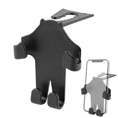 Cârlige pentru scaunul de mașină Cârlige de rotație pentru tetieră pentru mașină cu suport pentru telefon Cârlige pentru tetiera Suport pentru posetă 2 în 1 pentru scaunul din spate al vehiculului tetiera