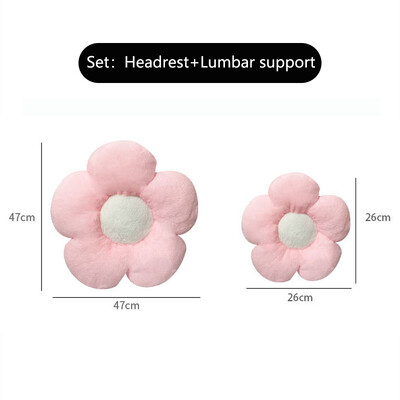 Moda drăguță flori pernă mașină talie creativă tetiera mașină pernă de protecție a gâtului pernă moale și confortabilă accesorii auto pentru femei