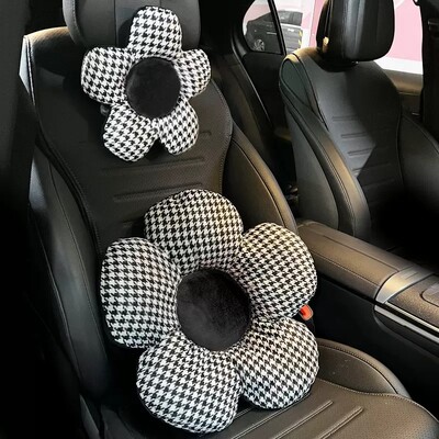 Moda drăguță flori pernă mașină talie creativă tetiera mașină pernă de protecție a gâtului pernă moale și confortabilă accesorii auto pentru femei