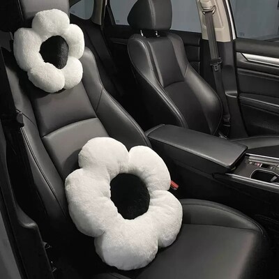 Moda drăguță flori pernă mașină talie creativă tetiera mașină pernă de protecție a gâtului pernă moale și confortabilă accesorii auto pentru femei