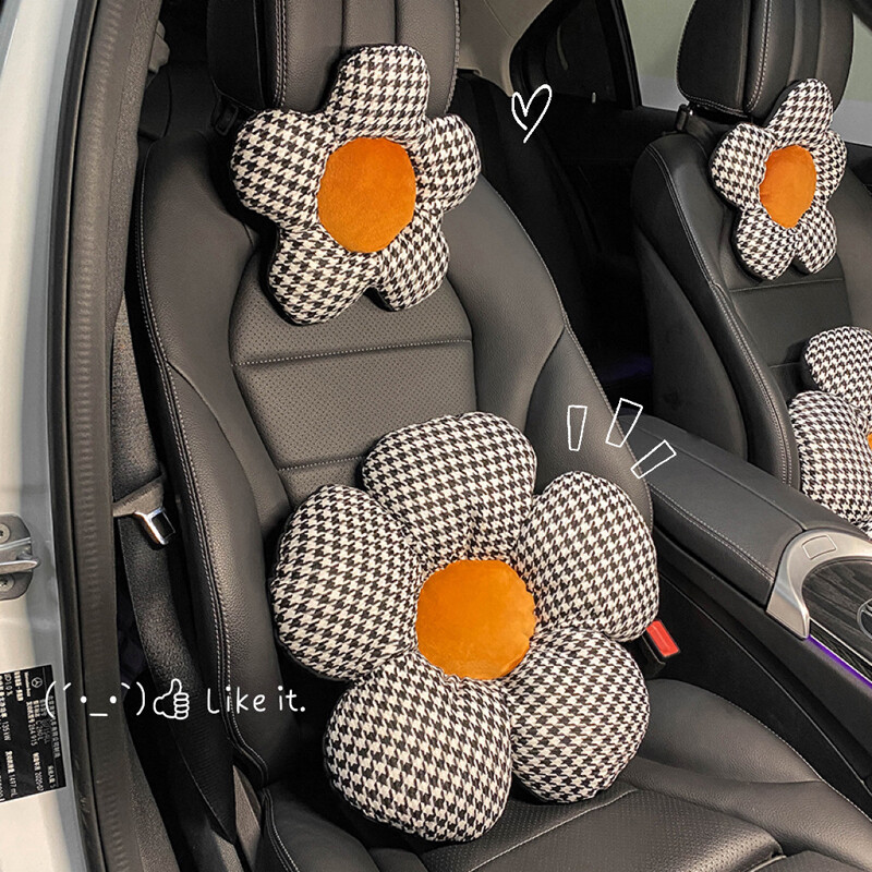 Moda drăguță flori pernă mașină talie creativă tetiera mașină pernă de protecție a gâtului pernă moale și confortabilă accesorii auto pentru femei