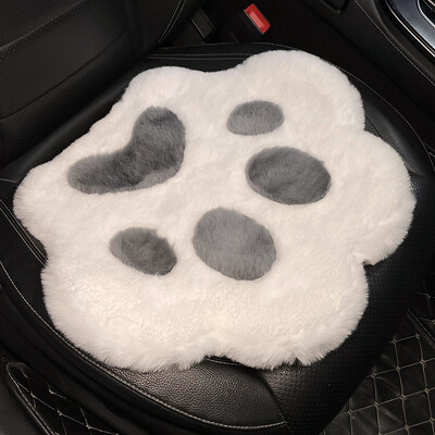 Pliušinis katės letenos automobilio sėdynės pagalvėlės užvalkalas Mielas su nagais raštu sofos kėdės pagalvėlė Dirbtinis triušio plaukų sėdynės pagalvėlė Moteriškas automobilio interjeras