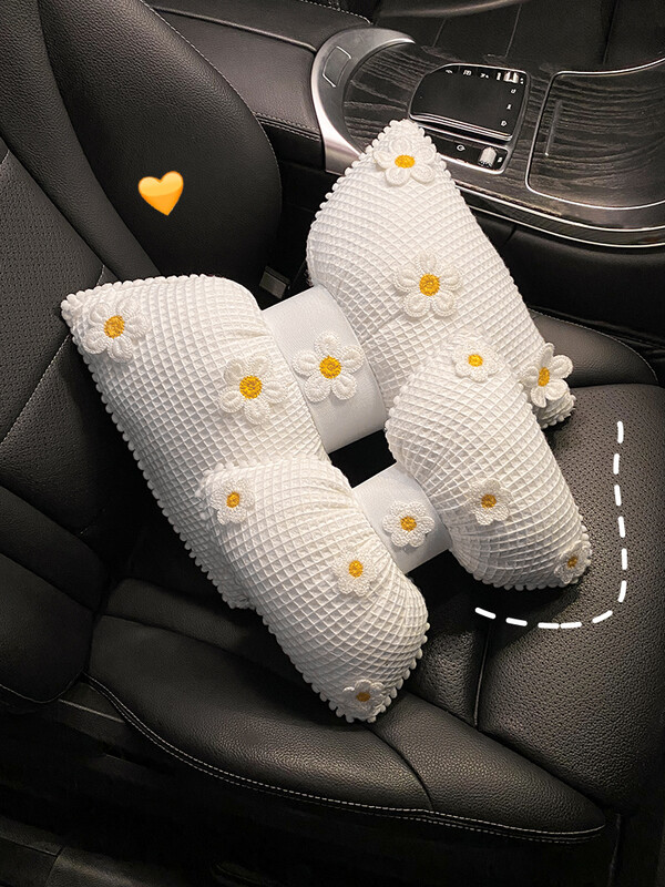 Floare de desene animate nou sosire patru anotimpuri suport lombar universal mașină talie pernă gât tetiera ornament interior mașină