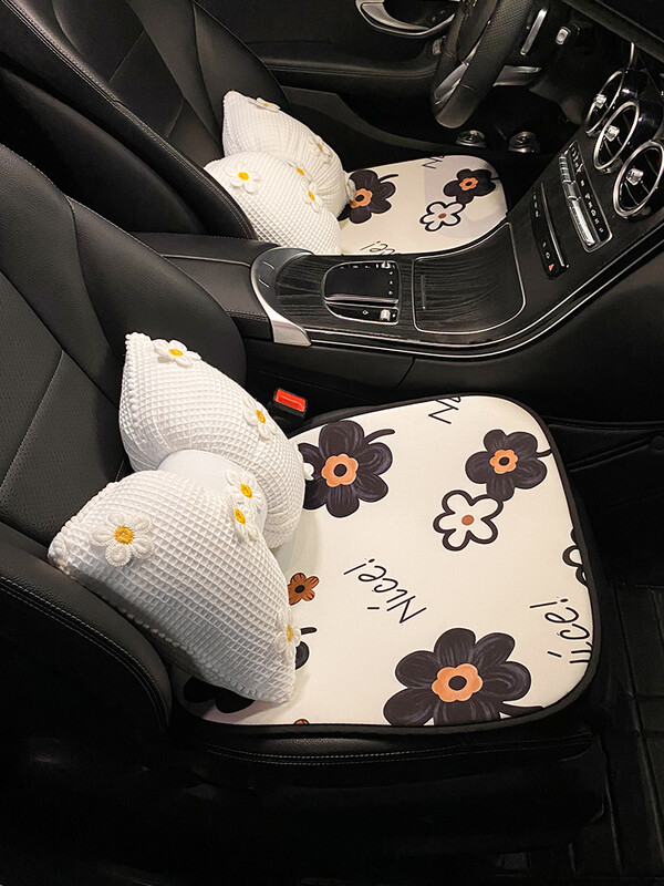 Floare de desene animate nou sosire patru anotimpuri suport lombar universal mașină talie pernă gât tetiera ornament interior mașină