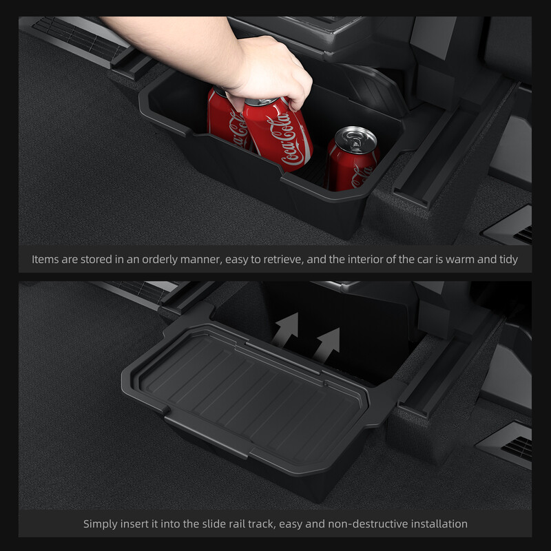 Skirta Tesla Cybertruck galinės sėdynės laikymo dėžutei po oro ventiliacijos dėklu Šiukšliadėžės tvarkyklė Automobilio interjero priedai 2024 1vnt