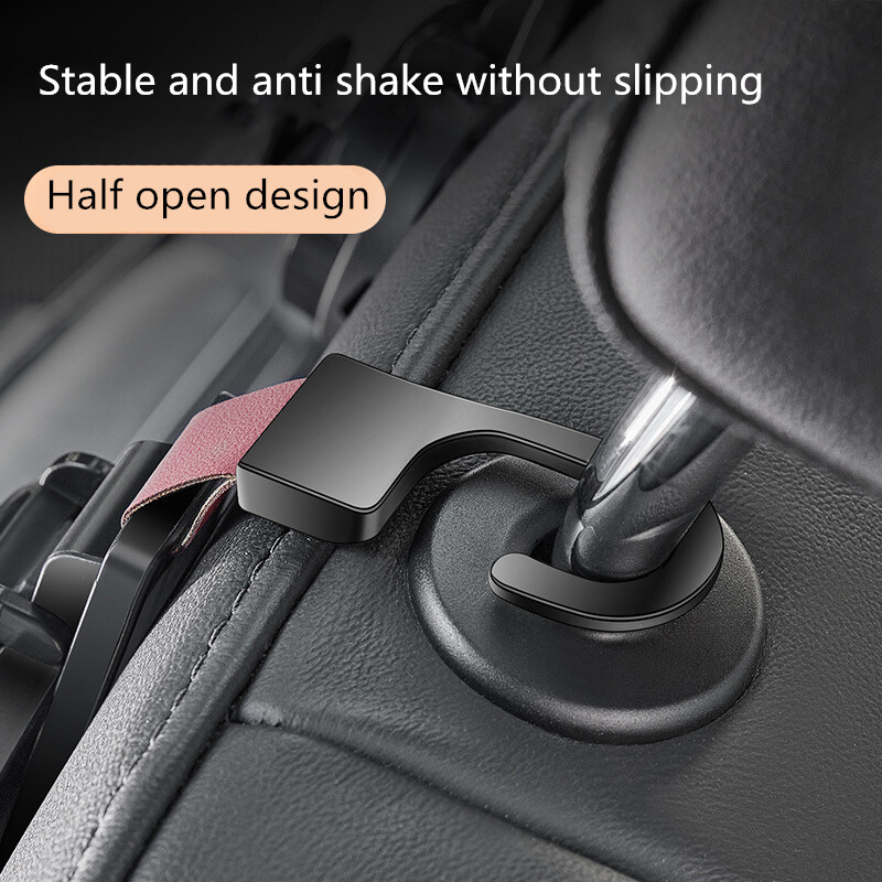 Cârlig pentru tetieră pentru scaunul de mașină, suport multifuncțional pentru pahare de apă, organizator pentru scaunul din spate, geantă de mână, accesorii pentru interiorul mașinii