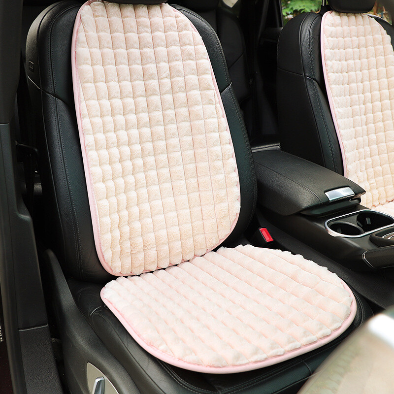 Husă universală pentru scaun auto din pluș, blană de iepure, asemănătoare cu părul de protecție pentru scaun, costum de iarnă pentru majoritatea accesoriilor de interior pentru perne auto