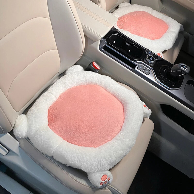 Pernă de pernă pentru scaune de mașină cu desene animate drăguță și suport lombar Husă de pernă moale confortabilă pentru scaune pentru auto Decorare interioară Accesorii pentru mașină