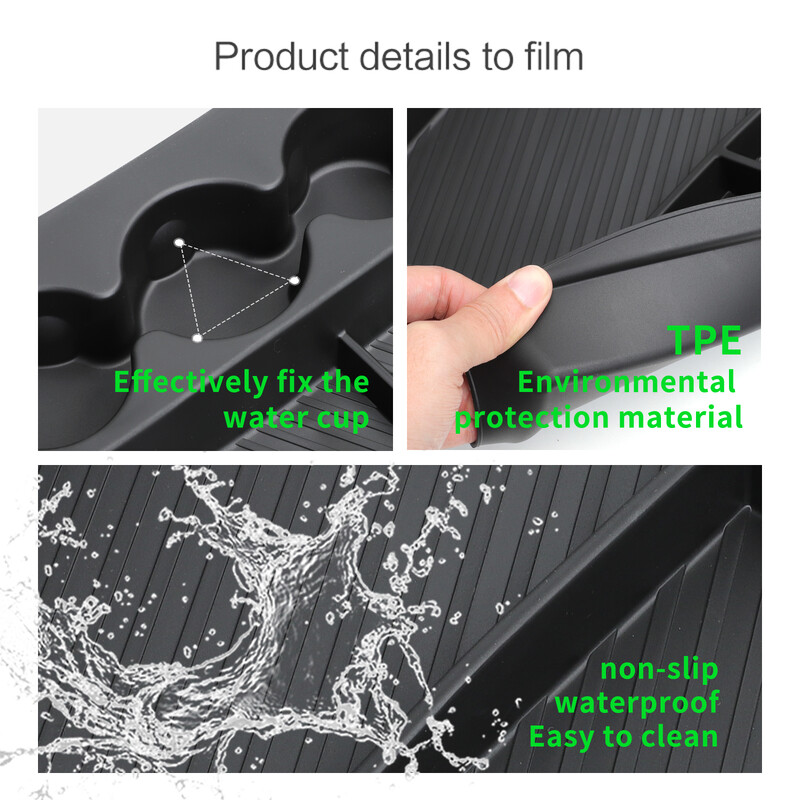 skirta RIVIAN R1T centrinės konsolės laikymo dėžė TPE automobilio centrinio apatinio sluoksnio dėklo tvarkyklės priedai Tvarkymas