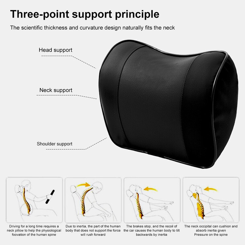 Jastuk za naslon za glavu za automobil Naslon za glavu Jastuk za potporu za glavu Prozračna memorijska pjena za automobil Slow Rebound Guard Lumbalni jastuk za automobil Univerzalni