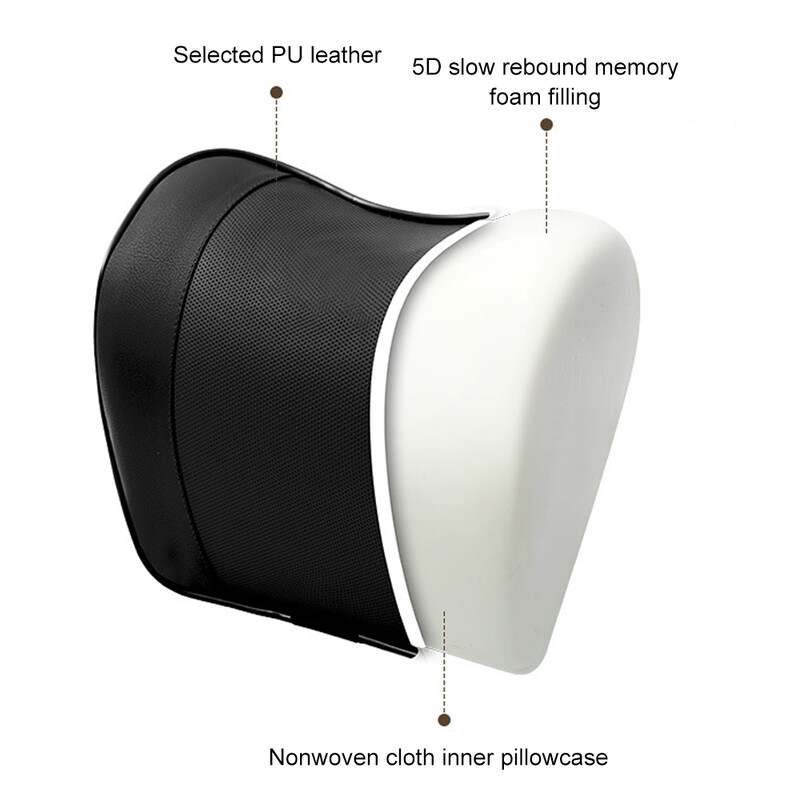 Jastuk za naslon za glavu za automobil Naslon za glavu Jastuk za potporu za glavu Prozračna memorijska pjena za automobil Slow Rebound Guard Lumbalni jastuk za automobil Univerzalni