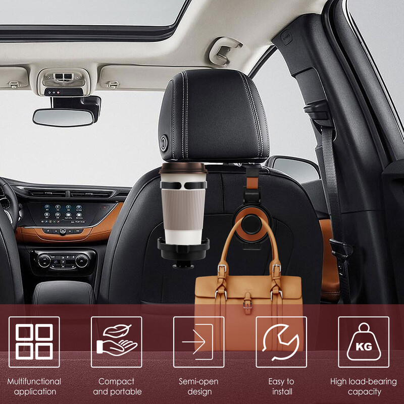 2tk Autoistme seljatoe konks Auto kokkupandav topsihoidja istme korraldaja konks Peatoe konksud riidepuu Autoistme seljatugi kauplus Veetassi rahakott