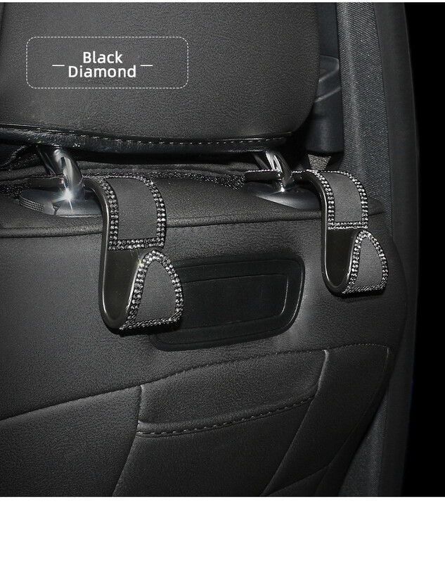 Kvaliteetne, suure kandevõimega autoistme konksuga peatoe riidepuu, rombidega Moodsad istme seljatoe konksu tarvikud