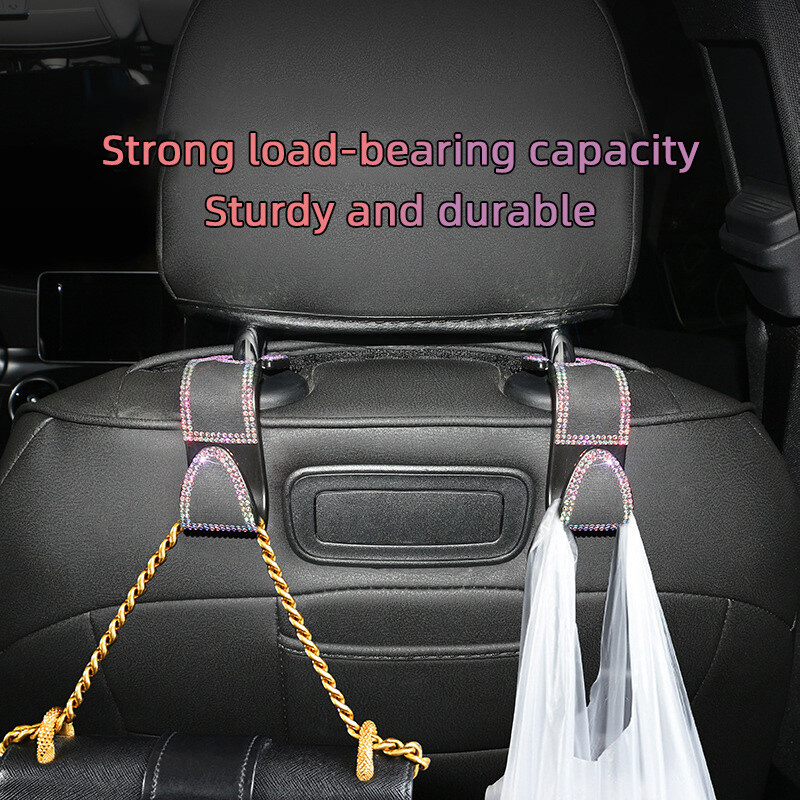 Kvaliteetne, suure kandevõimega autoistme konksuga peatoe riidepuu, rombidega Moodsad istme seljatoe konksu tarvikud