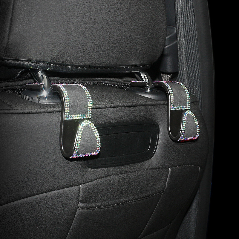 Kvaliteetne, suure kandevõimega autoistme konksuga peatoe riidepuu, rombidega Moodsad istme seljatoe konksu tarvikud