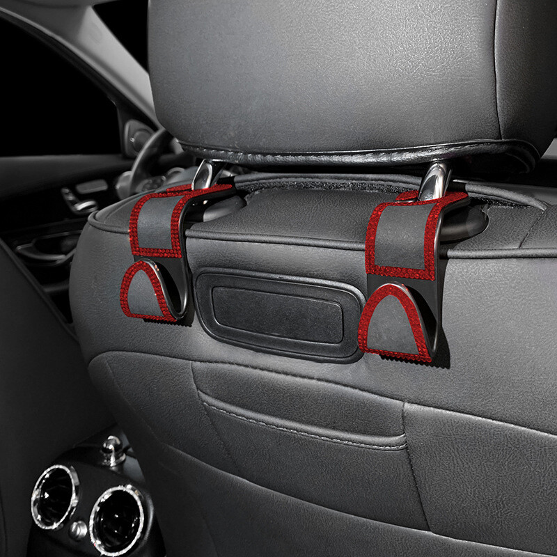 Kvaliteetne, suure kandevõimega autoistme konksuga peatoe riidepuu, rombidega Moodsad istme seljatoe konksu tarvikud