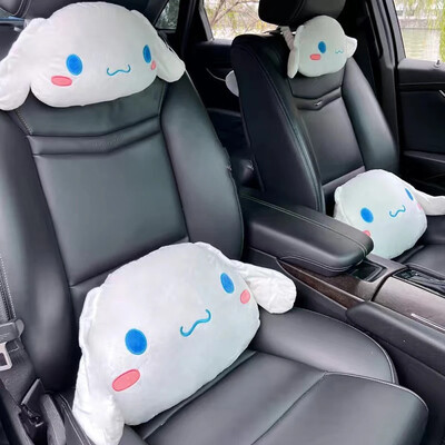 Cartoon Cinnamoroll automobilio galvos atrama kaklo saugos pagalvėlė kėdė kaklo atrama juosmens pagalvė galvos atrama saugos diržo užvalkalai automobilio priedai