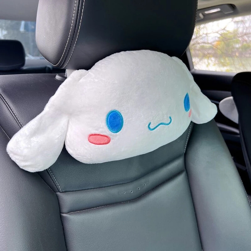 Desen animat Cinnamoroll Tetiera pentru mașină Pernă de siguranță pentru gât Scaun Suport pentru gât Pernă pentru talie Tetiera Husă centură de siguranță Accesorii auto